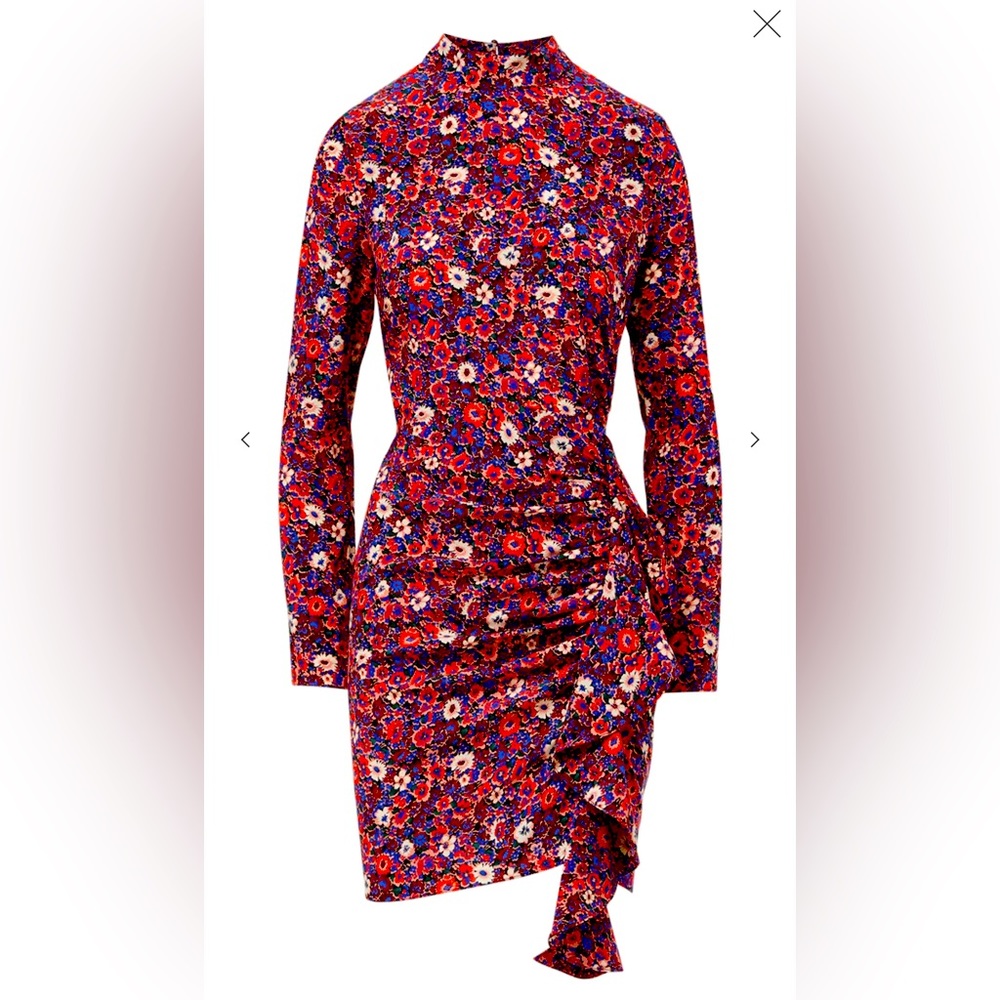 Veronica Beard 100% Silk Floral Mini Dress Sz. 4 NWT